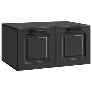 vidaXL Meuble TV mural Noir 59 5 x 41 x 30 cm Bois d'ingénierie