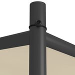 vidaXL Belvédère beige 3x3 m 180 g/m² tissu et acier