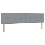 vidaXL Lit à ressorts avec matelas Gris clair 200x200 cm Tissu