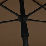 vidaXL Parasol de jardin avec mât 210x140 cm Taupe