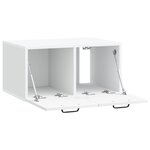 vidaXL Meuble TV mural Blanc 59 5 x 41 x 30 cm Bois d'ingénierie
