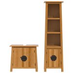 vidaXL Ensemble de meubles de salle de bain 2 Pièces bois de pin massif