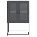 vidaXL Buffet haut anthracite 68x39x107 cm acier