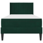 vidaXL Cadre de lit avec matelas Vert foncé 90 x 190 cm Velours
