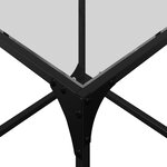vidaXL Table basse avec dessus en verre transparent 40x40x40 cm acier