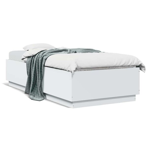 vidaXL Cadre de lit sans matelas blanc 100x200 cm