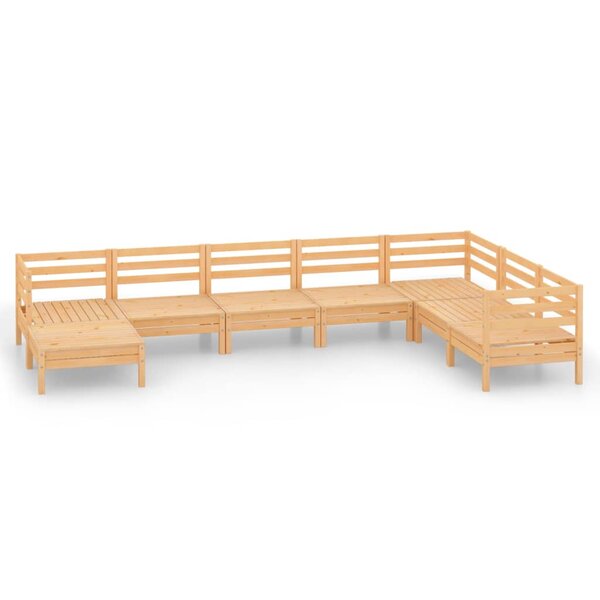 vidaXL Salon de jardin 8 Pièces Bois de pin massif