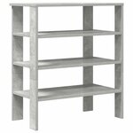 vidaXL Étagère à chaussures gris béton 61x32x70 cm bois d'ingénierie