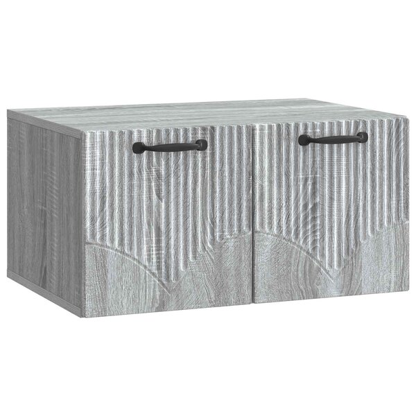vidaXL Meuble TV mural Sonoma gris 59 5 x 41 x 30 cm Bois d'ingénierie