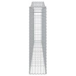 vidaXL Paniers à gabions arqués 3 Pièces 400x30x120/140 cm Fer galvanisé