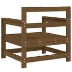 vidaXL Chaises de jardin 2 Pièces marron miel bois massif de pin