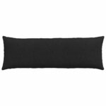vidaXL Coussins de canapé 2 Pièces Noir 120 x 40 cm tissu