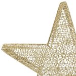 vidaXL Étoile de décoration de Noël 3Pièces doré LED Extérieur Intérieur