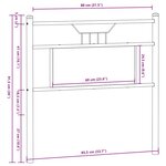 vidaXL Tête de lit chêne fumé 80 cm bois d'ingénierie et acier
