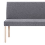 vidaXL Banc 139 5 cm Gris clair Polyester