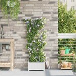 vidaXL Pots de jardin Blanc 40 x 40 x 126 cm Acier