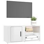 vidaXL Meubles TV 2 Pièces Blanc brillant 80x31 5x36 cm Bois d'ingénierie