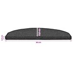 vidaXL Tapis d'escalier auto-adhésifs 15 Pièces Anthracite
