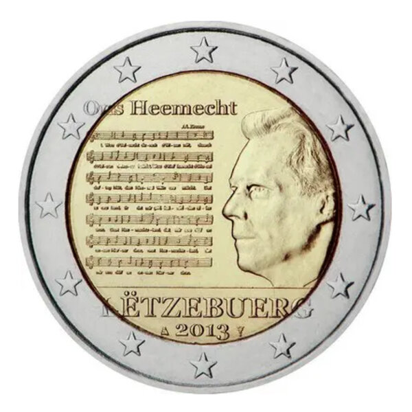 2 euros commémorative Luxembourg 2013 - Hymne national.