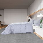 vidaXL Ensemble de housse de couette Gris 260x220 cm Coton