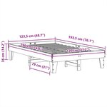 vidaXL Cadre de lit sans matelas 120x190 cm bois de pin massif