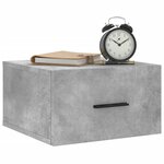 vidaXL Table de chevet murale gris béton 35x35x20 cm