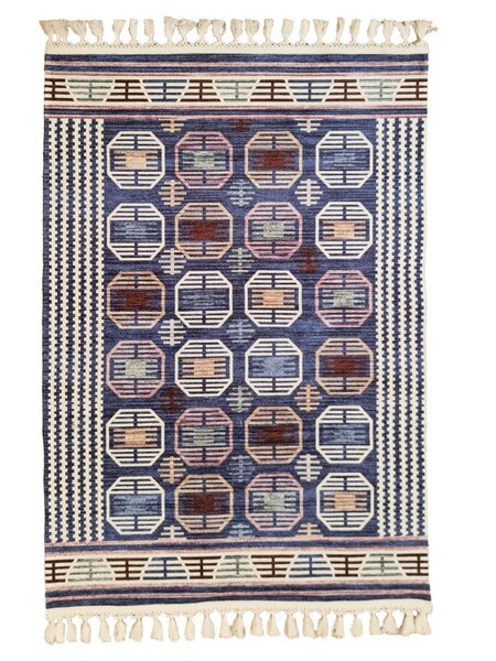 Tapis de salon CHAOUEN 300 x 400 cm - Bleu