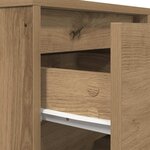 vidaXL Armoire de chevet et lumières LED chêne artisanal 38x34x65 cm