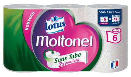 Lotus Moltonel Sans Tube 6 Rouleaux (lot de 3)