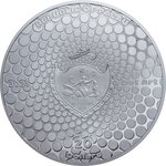 WHALE Dot Art 3 Once Argent Coin 20 Dollars Palau 2021