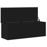 vidaXL Boîte de rangement noir 102x35x35 cm bois d'ingénierie
