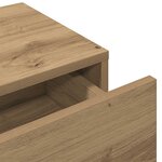 vidaXL Étagère murale avec tiroirs chêne artisanal bois d'ingénierie
