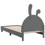 vidaXL Cadre de lit pour enfants avec tête de lit Gris clair PU