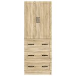 vidaXL Ensemble de Meubles 2 Pièces Chêne Sonoma 66 x 34 5 x 87 cm