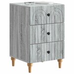 vidaXL Cabinet de chevet avec tiroir Sonoma gris 43 x 41 x 66 5 cm