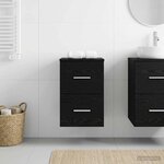 vidaXL Meuble de Salle de Bain In-between Chêne noir 30 x 35 x 50 cm