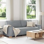 vidaXL Canapé 3 places Gris clair 220x78x84 cm Tissu