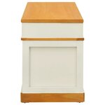 Banc banquette d'entrée de rangement à chaussures 100 x 35 x 45 cm bois de paulownia massif 02_0021253