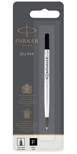 PARKER recharge Stylo Roller  pointe moyenne  noire  blister X 1