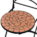 vidaXL Chaises pliables de bistro 2 Pièces Céramique Terre cuite