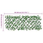 vidaXL Treillis de lierre artificiel extensible vert 5 Pièces 186x30 cm