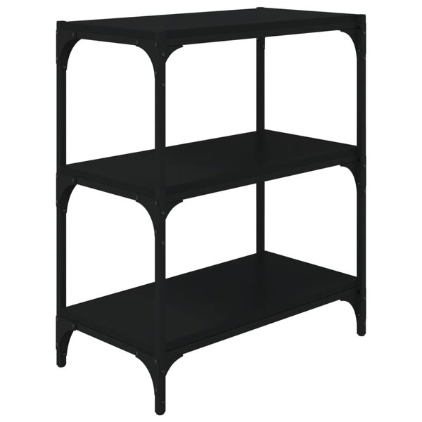 vidaXL Bibliothèque Noir 60x33x70 5 cm Bois d'ingénierie et acier