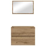 vidaXL Set de Meubles de Salle de Bain 2 Pièces Chêne artisanal