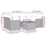 vidaXL Salon de jardin avec coussins 7 Pièces beige résine tressée