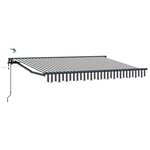 vidaXL Auvent rétractable électrique Anthracite et blanc 3 5 x 2 m