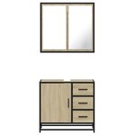 vidaXL Ensemble de meubles de salle de bain 2 Pièces chêne sonoma