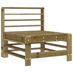 vidaXL Canapé central avec coussins bois de pin imprégné