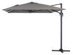 Parasol jardin déporté Alu "Sun 4" - Rectangle - 3 x 4 m - Gris