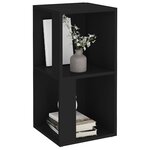 vidaXL Armoire d'angle Noir 33x33x67 cm Bois d'ingénierie