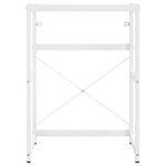 vidaXL Cadre de lavabo de salle de bain Blanc 59x38x83 cm Fer